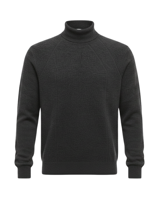 Men's Charcoal Roll-Neck