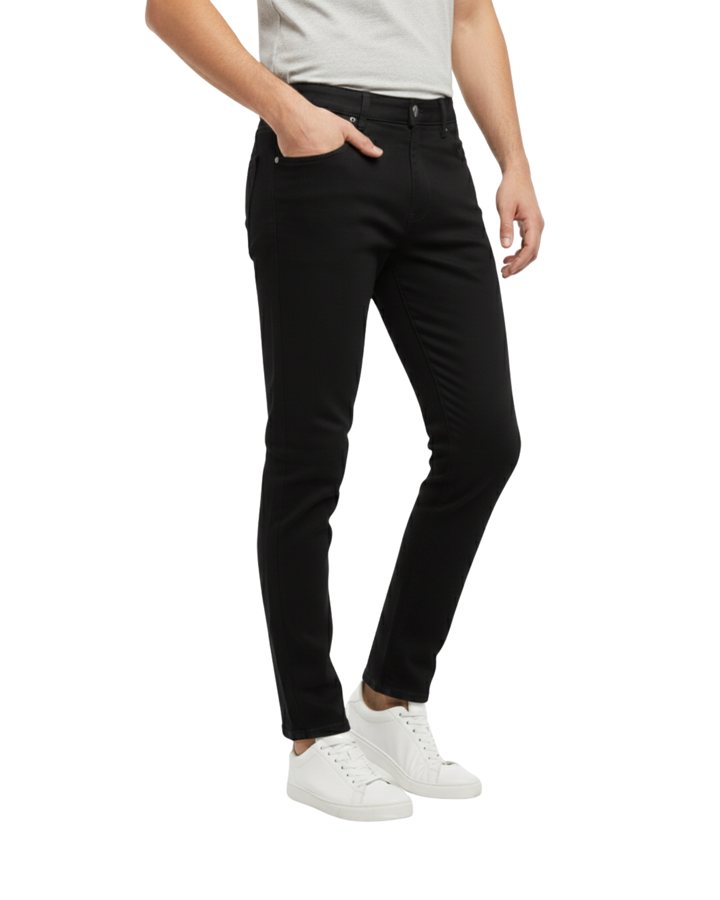 Premium Cotton Gabardine - Relaxed Black Pants