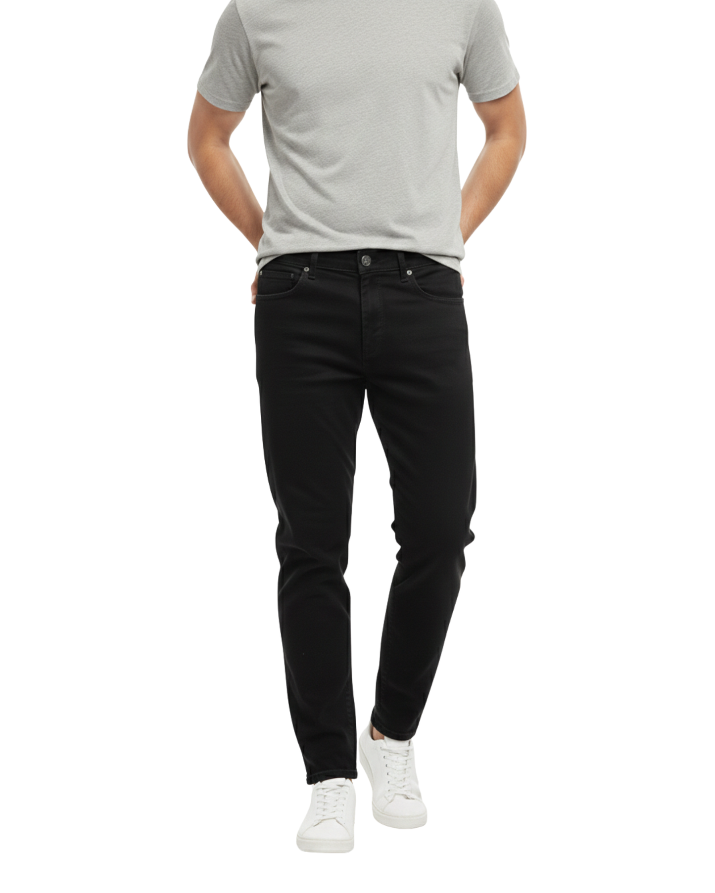 Premium Cotton Gabardine - Relaxed Black Pants